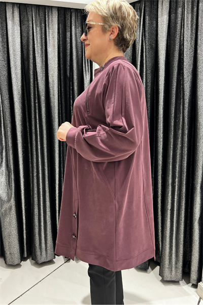 Selma Büyük Beden Modern Çapraz Fermuar Tunik