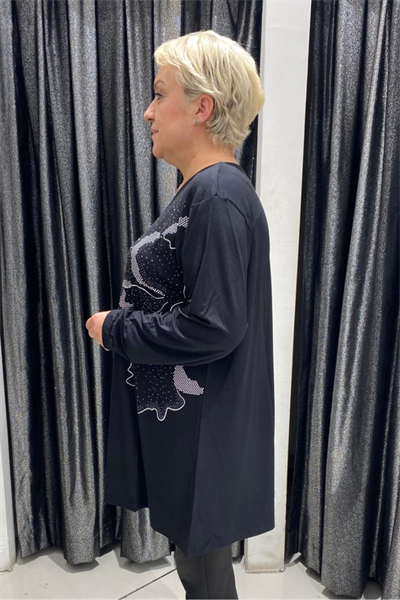 Selma Büyük Beden Modern Desen Detaylı Tunik