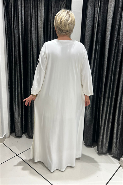 Selma Büyük Beden Modern Tasarım Uzun Elbise