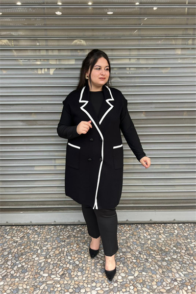 Selma Büyük Beden Modern Tasarım Yelek
