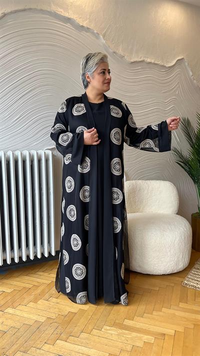 Selma Büyük Beden Nakış İşlemeli İçli Dışlı Takım