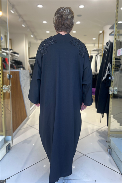 Selma Büyük Beden Omuz Detaylı Uzun Kap