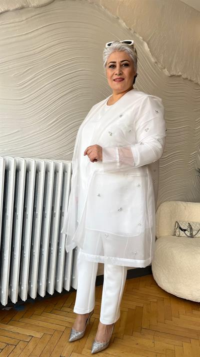 Selma Büyük Beden Organze Şık Ceket