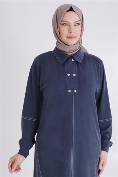 Selma Büyük Beden Örme Lyocell Spor Tunik