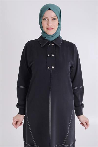 Selma Büyük Beden Örme Lyocell Spor Tunik