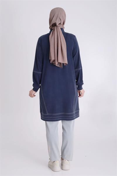 Selma Büyük Beden Örme Lyocell Spor Tunik