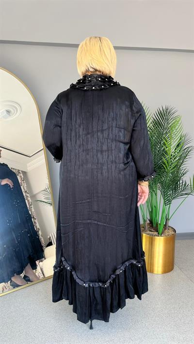 Selma Büyük Beden Özel Tasarım Çiçekli Elbise