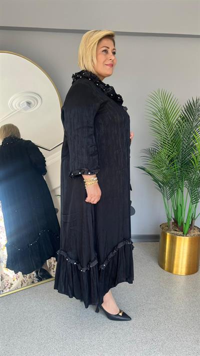 Selma Büyük Beden Özel Tasarım Çiçekli Elbise