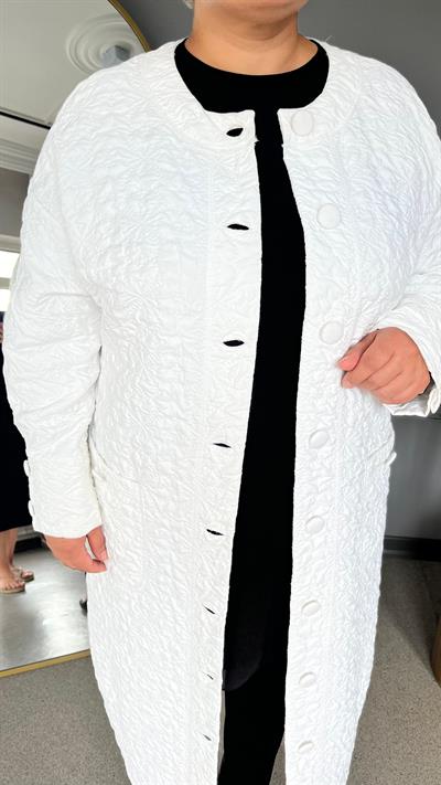 Selma Büyük Beden Pamuklu Kapitone Kap