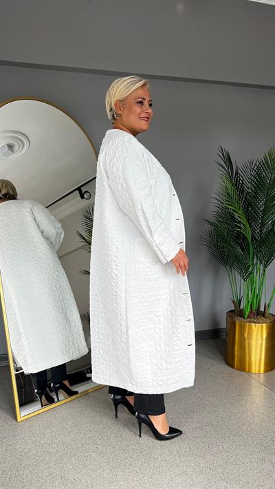 Selma Büyük Beden Pamuklu Kapitone Kap