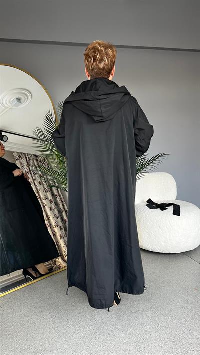 Selma Büyük Beden Paraşüt Kumaş Pardesü