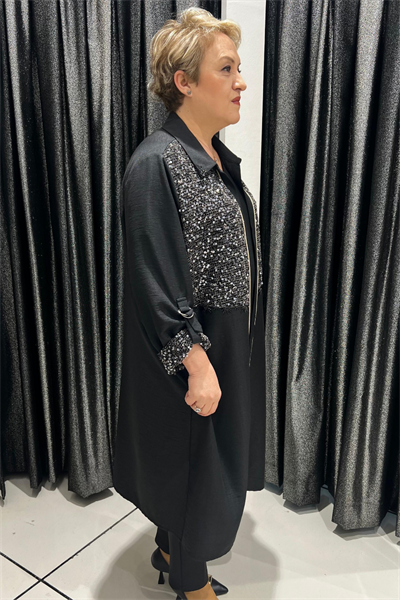 Selma Büyük Beden Payet Detaylı İçli Dışlı Takım