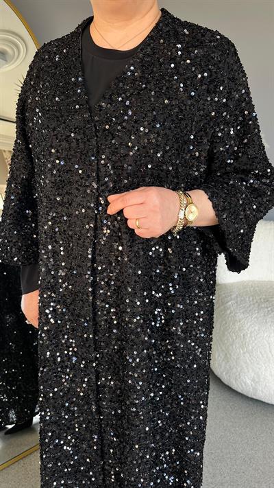 Selma Büyük Beden Payet İşlemeli Kap