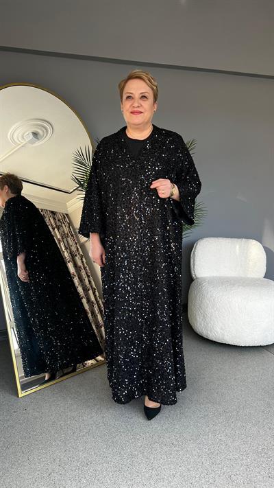 Selma Büyük Beden Payet İşlemeli Kap