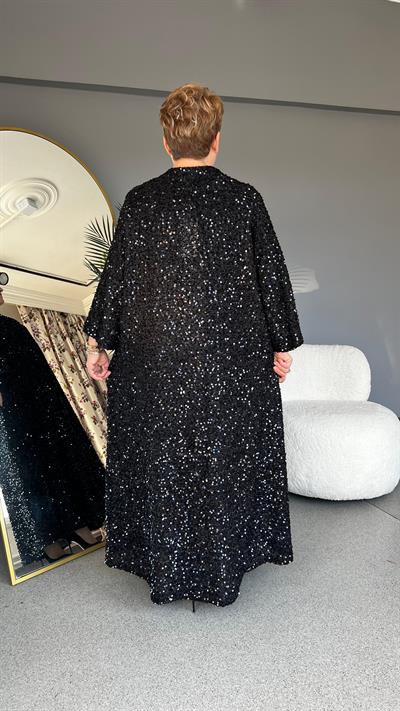 Selma Büyük Beden Payet İşlemeli Kap