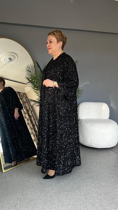 Selma Büyük Beden Payet İşlemeli Kap