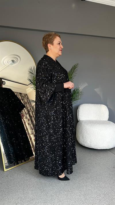 Selma Büyük Beden Payet İşlemeli Kap