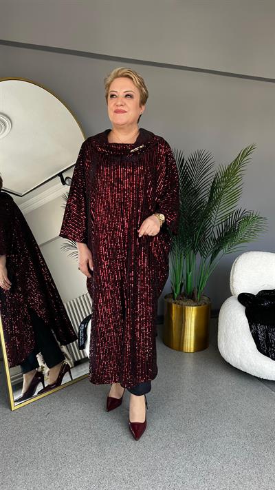Selma Büyük Beden Payetli Elbise