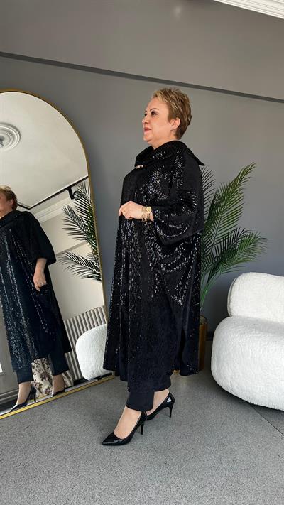 Selma Büyük Beden Payetli Elbise