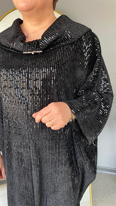 Selma Büyük Beden Payetli Elbise