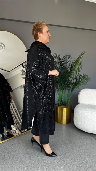 Selma Büyük Beden Payetli Elbise