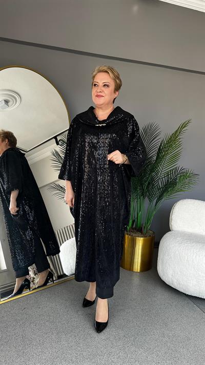 Selma Büyük Beden Payetli Elbise