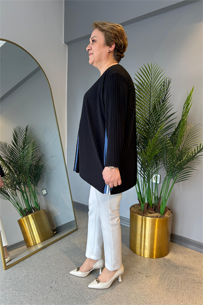 Selma Büyük Beden Plise Bluz