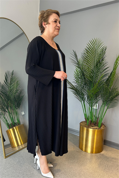 Selma Büyük Beden Plise Elbise