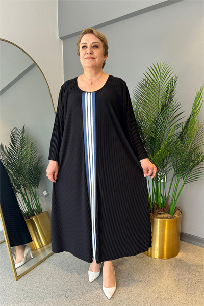 Selma Büyük Beden Plise Elbise
