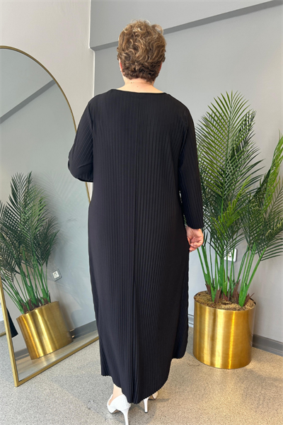 Selma Büyük Beden Plise Elbise