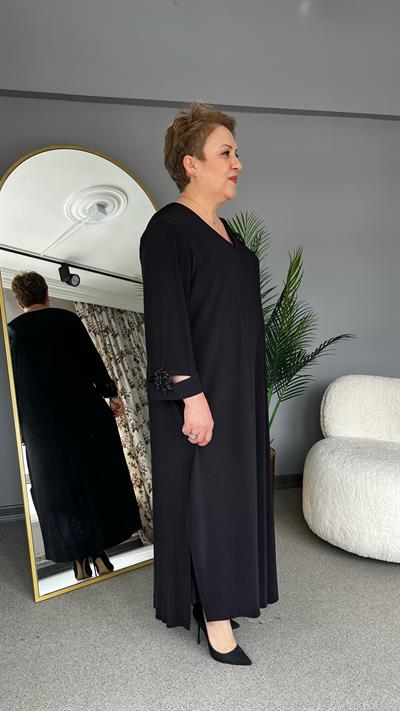 Selma Büyük Beden Plise Elbise