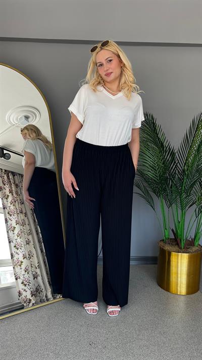 Selma Büyük Beden Pliseli Pantolon