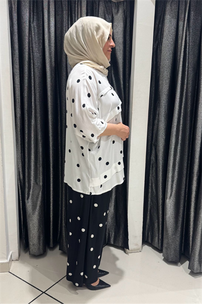 Selma Büyük Beden Puantiye Takım