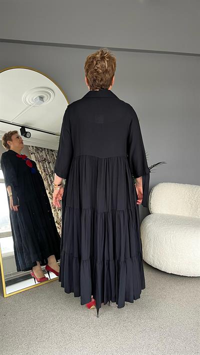 Selma Büyük Beden Püskül Detaylı Elbise