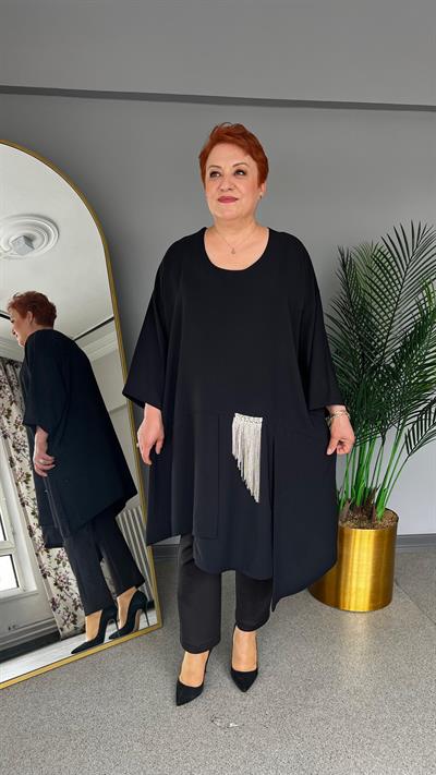 Selma Büyük Beden Püsküllü Tunik