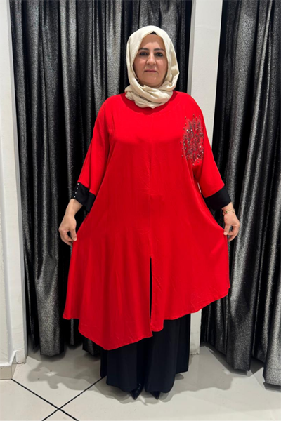 Selma Büyük Beden Rahat Kesim Altlı Üstlü Takım