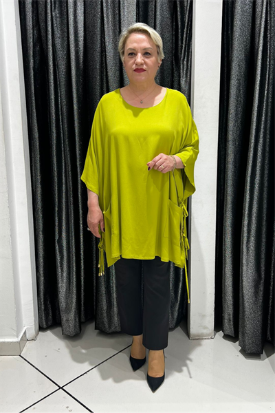 Selma Büyük Beden Rahat Kesim Astarlı Bluz