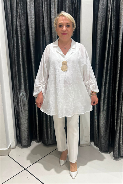 Selma Büyük Beden Rahat Kesim Bluz
