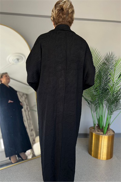 Selma Büyük Beden Rahat Kesim Cepli Kaban