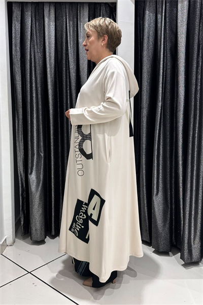 Selma Büyük Beden Rahat Kesim Fermuarlı Kap