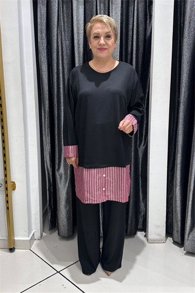 Selma Büyük Beden Rahat Kesim İkili Takım