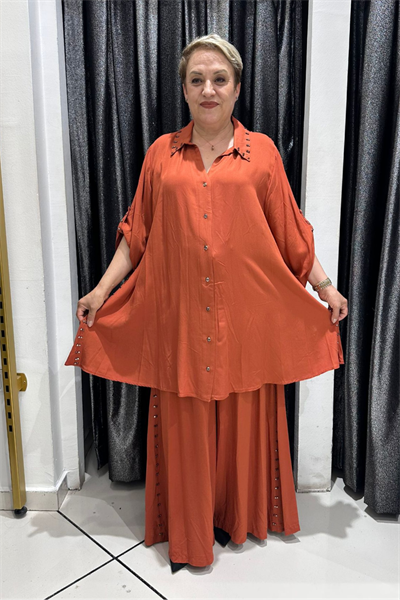 Selma Büyük Beden Rahat Kesim İkili Takım