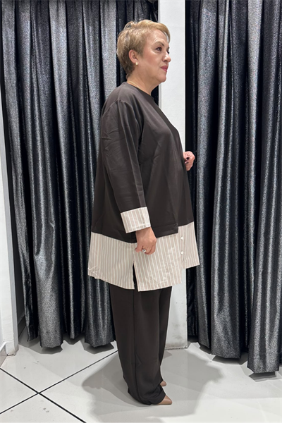 Selma Büyük Beden Rahat Kesim İkili Takım