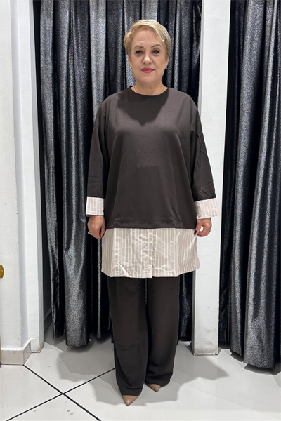 Selma Büyük Beden Rahat Kesim İkili Takım