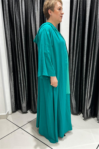 Selma Büyük Beden Rahat Kesim Kapüşonlu Takım