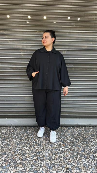 Selma Büyük Beden Rahat Kesim Oversize Alt Üst Takım