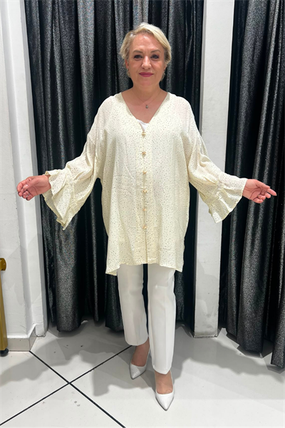 Selma Büyük Beden Rahat Kesim Şık Gömlek