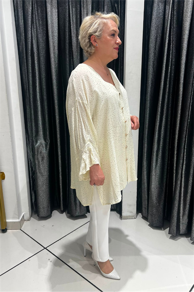 Selma Büyük Beden Rahat Kesim Şık Gömlek