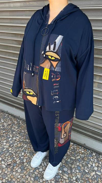 Selma Büyük Beden Rahat Kesim Tasarım Takım