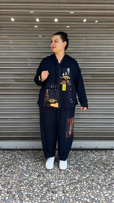 Selma Büyük Beden Rahat Kesim Tasarım Takım